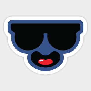 Cartoon smiley glasses Sticker